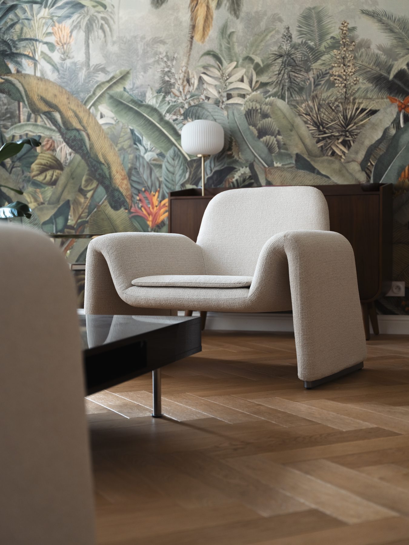 Détail, fauteuil et papier peint — Lyon 2 — Bourse, Tom Devreeze, photographe immobilier Lyon