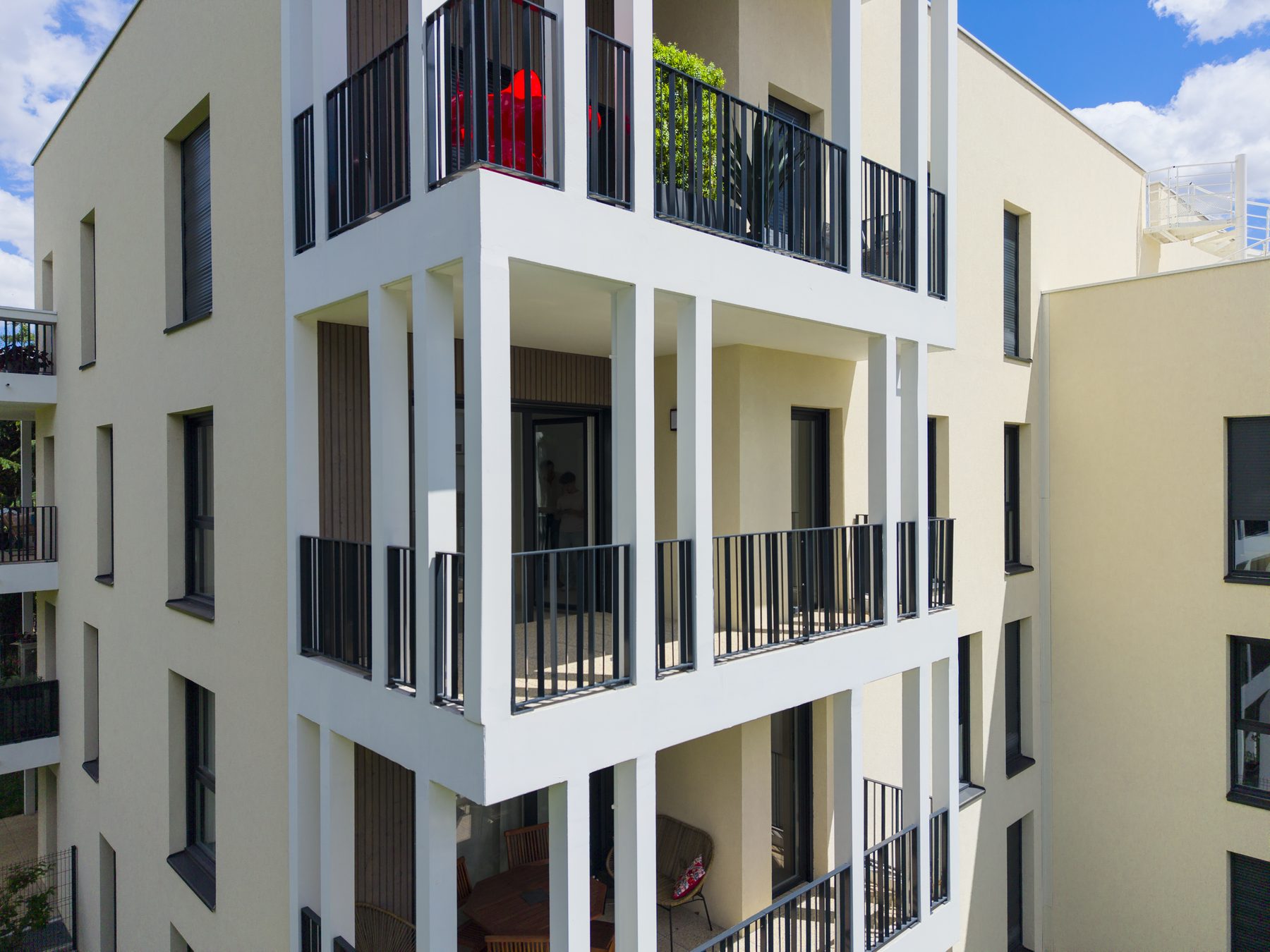 Balcons et loggias, drone — Diagonale — Francheville, T3, Tom Devreeze, photographe immobilier Lyon